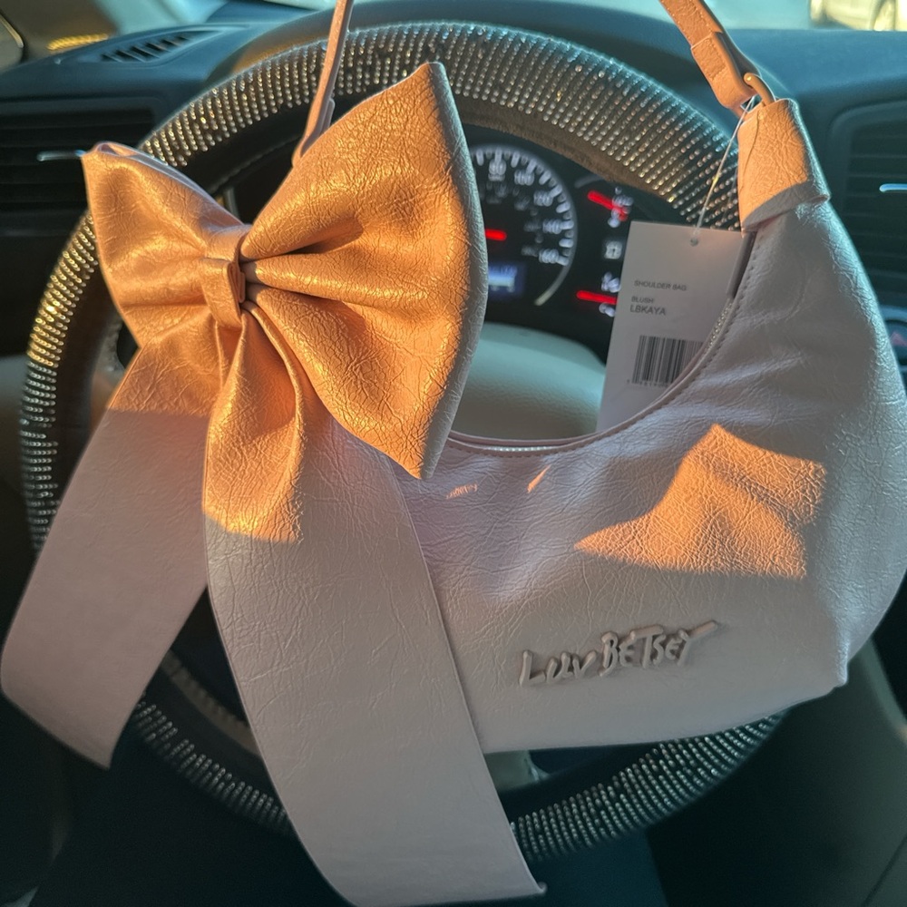 Betsey Johnson Pink Bow Shoulder Bag